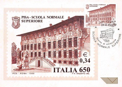 Cartolina Maximum Pisa Scuola Normale Superiore 1999