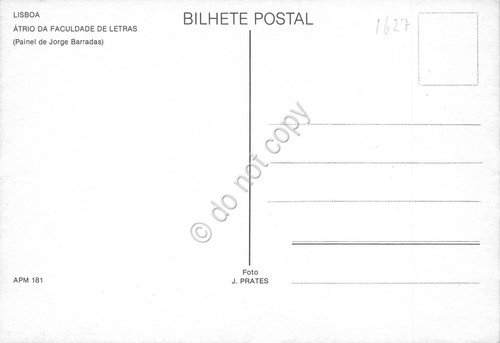 Cartolina Maximum Portugal Lisboa Atrio da Faculdade de letras 1986