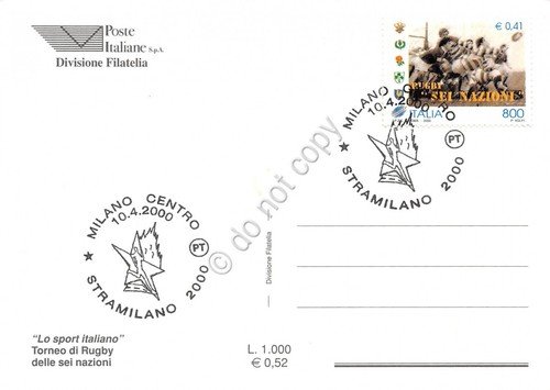 Cartolina Maximum Rugby Sei Nazioni 2000 | Immagine Gallery 2