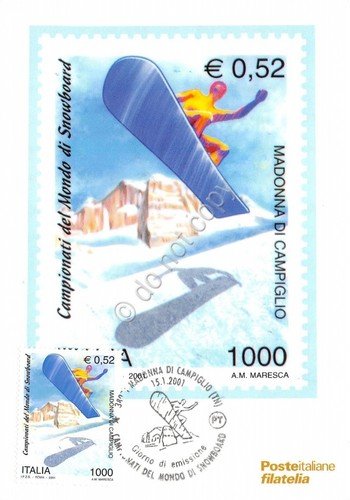 Cartolina Maximum Sport Italiano Campionati del mondo Snowboard Madonna Campigli | Immagine principale