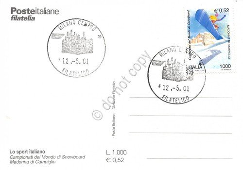 Cartolina Maximum Sport Italiano Campionati del mondo Snowboard Madonna Campigli | Immagine Gallery 2