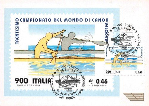 Cartolina Maximum Sport Italiano XXX Campionato del mondo di canoa …