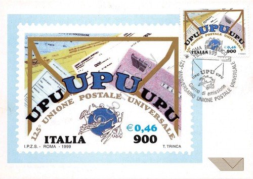 Cartolina Maximum Unione postale universale 125° Anniversario 1999