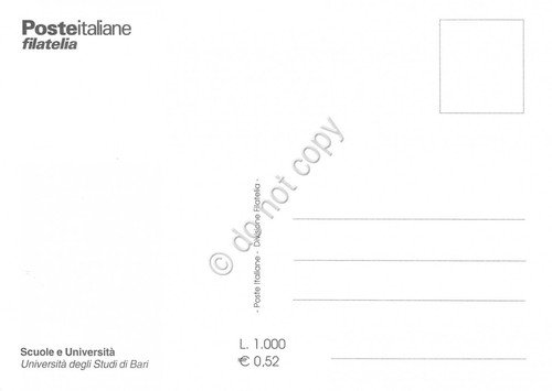 Cartolina Maximum Università degli studi di Bari 2001