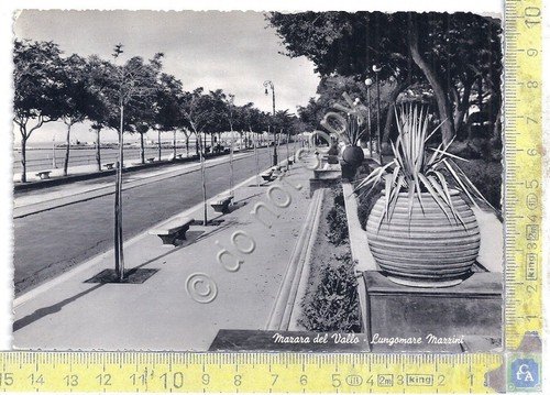 Cartolina Mazara del Vallo - Lungomare Mazzini - 1959 (Trapani) | Immagine principale