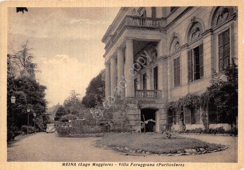 Cartolina Meina - Villa Faraggiana 1951 (Novara) | Immagine principale