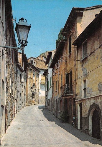 Cartolina Meldola Via Rocca (Forl)