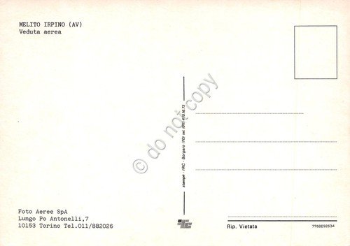 Cartolina Melito Irpino panorama aereo case anni '80 | Immagine Gallery 2
