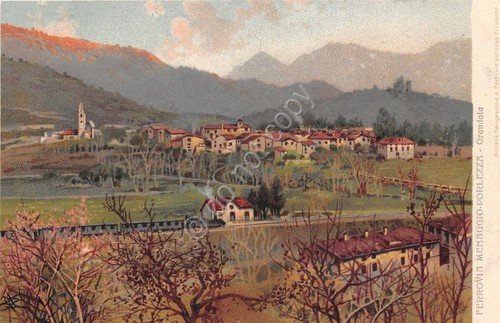 Cartolina Menaggio Ferrovia Porlezza (Como)