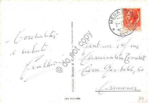 Cartolina Menaggio Lago di Como Panorama 1953