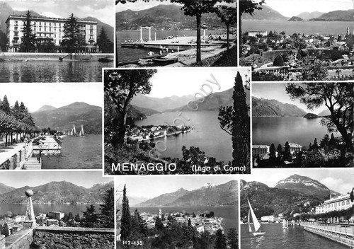 Cartolina Menaggio Lago di Como vedute varie anni '50 | Immagine principale