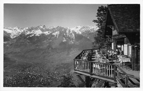 Cartolina Merano Avelengo Caffè Belvedere