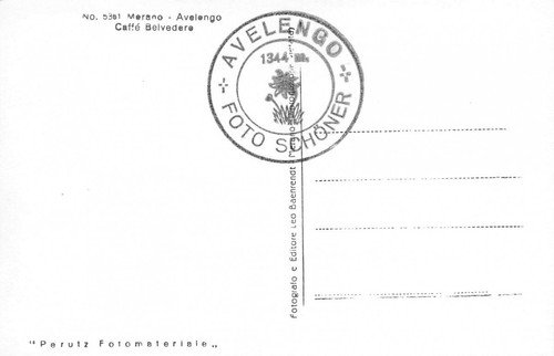Cartolina Merano Avelengo Caffè Belvedere