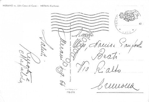 Cartolina Merano Casa di Cura 1964 | Immagine Gallery 2