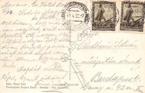 Cartolina Merano Panorama anni '30