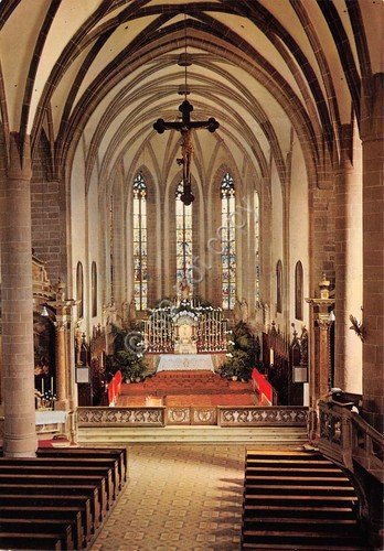 Cartolina Merano Parrocchia San Nicolò interno | Immagine principale