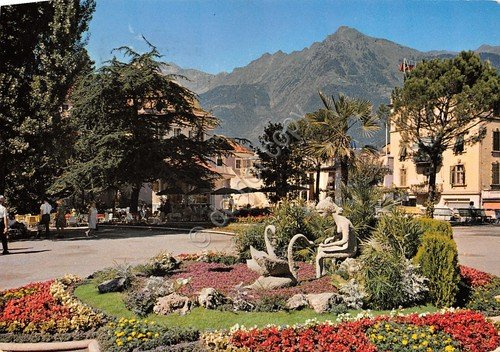 Cartolina Merano Passeggiata Timbro targhetta PT (Bolzano) | Immagine principale