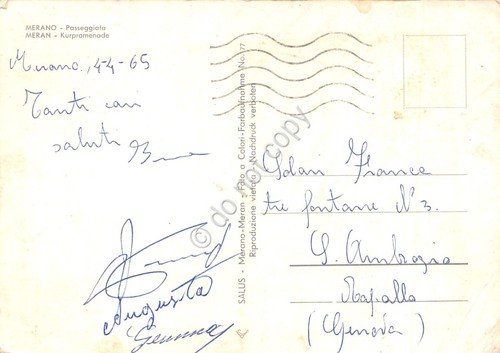 Cartolina Merano passeggiata vedute varie 1965 | Immagine Gallery 2