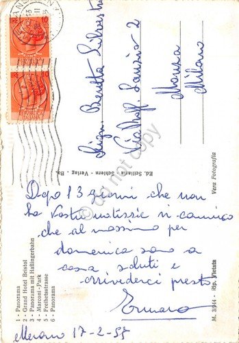 Cartolina Merano varie vedute 1957 (Bolzano) | Immagine Gallery 2