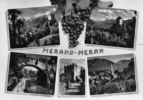 Cartolina Merano vedute 1963 (Bolzano)