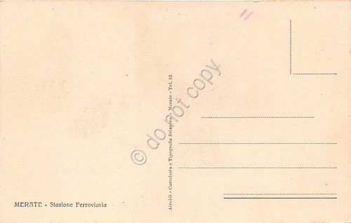 Cartolina Merate Stazione Ferroviaria