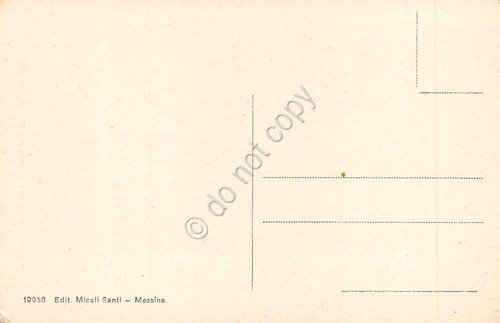 Cartolina Messina ante disastro 1908 Fontana Nettuno e Ninfa Micali …