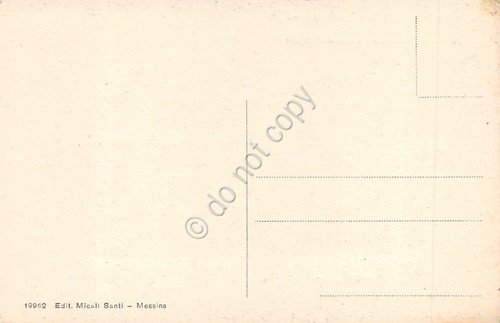 Cartolina Messina ante disastro 1908 Fontana Trionfo di Orion Micali …