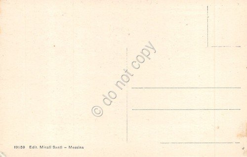 Cartolina Messina ante disastro 1908 Veduta Porto Micali Santi 19959