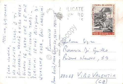 Cartolina Messina Basilica Cattedrale Ed Saf anni '50 | Immagine Gallery 2