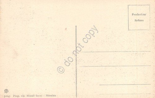 Cartolina Messina La catastrofe V. Garibaldi Palazzo Pretetto Micali Santi …