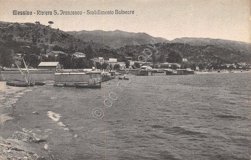 Cartolina Messina Riviera San Francesco Stabilimento Baln Ed. Micali Santi …