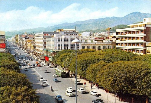 Cartolina Messina Viale San Martino Rotino Birra Dreher auto bus | Immagine principale