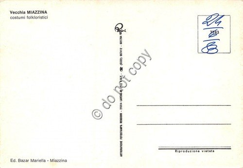 Cartolina Miazzina vecchia costumi tradizionali | Immagine Gallery 2