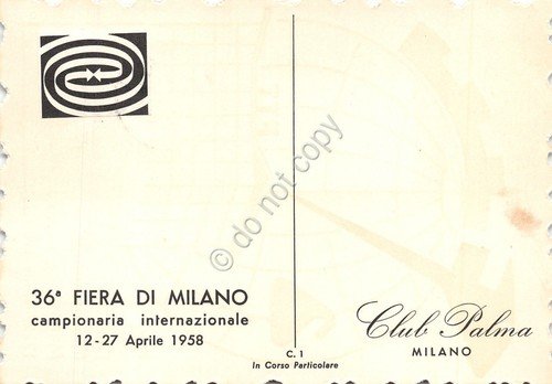 Cartolina Milano 36° Fiera di Milano 1958 PTT | Immagine Gallery 2