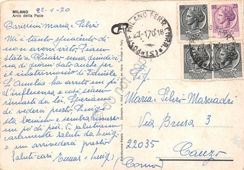 Cartolina Milano Arco della Pace 1970 | Immagine Gallery 2