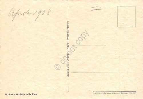 Cartolina Milano Arco della Pace illustrata 1908 | Immagine Gallery 2