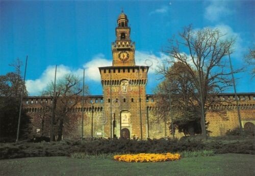 Cartolina Milano Castello Sforzesco frontale