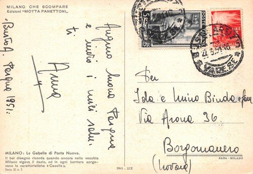 Cartolina Milano che scompare illustrata Le Gabelle di Porta Nuova … | Immagine Gallery 2