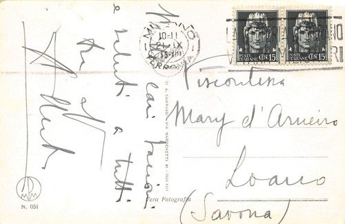 Cartolina Milano Chiesa S. Eustorgio Interno 1935