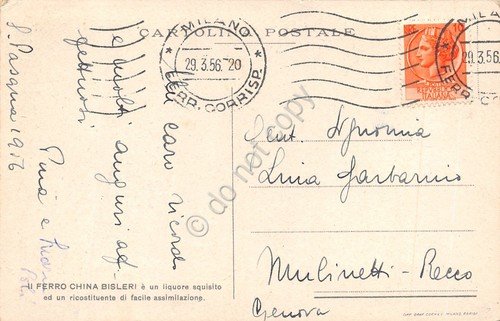 Cartolina Milano Chiostro S. Maria delle Grazie Illustrata Veneziani Bisleri | Immagine Gallery 2