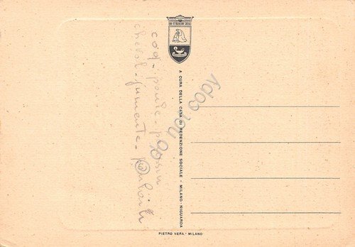 Cartolina Milano Chiostro Santa Maria delle Grazie Illustrata Bellini