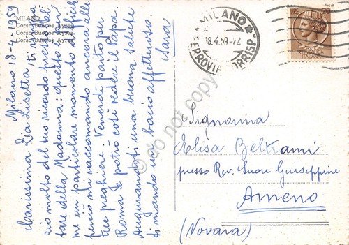 Cartolina Milano Corso Buenos Ayres Farmacia Bagni auto d'epoca 1959 | Immagine Gallery 2