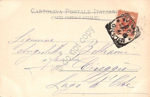 Cartolina Milano cortile del Castello Sforzesco 1903