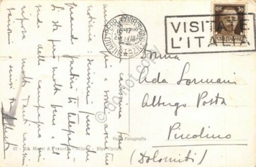 Cartolina Milano Dettaglio del Duomo Timbro a targhetta Visitate l'Italia | Immagine Gallery 2