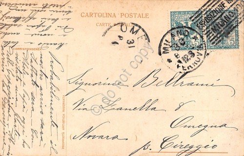 Cartolina Milano Esposizione 1906 n.101 Meneghino con universo sole su … | Immagine Gallery 2