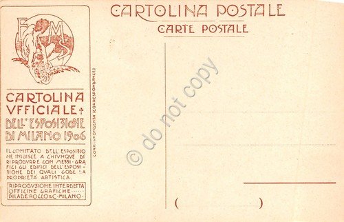 Cartolina Milano Esposizione 1906 N.61 Entrata Principale animata