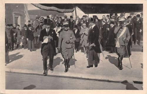 Cartolina Milano Fiera Campionaria Duca di Bergamo in visita 1928