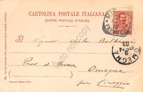 Cartolina Milano Foro Bonaparte carrozza tram 1903 | Immagine Gallery 2