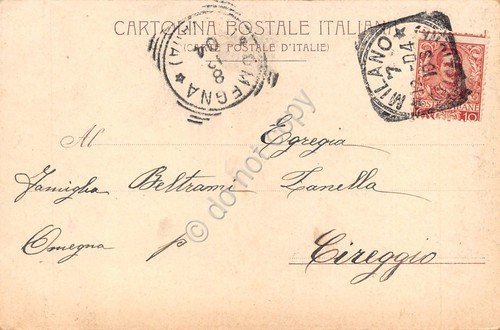 Cartolina Milano Galleria Vittorio Emanuele animata 1904 | Immagine Gallery 2