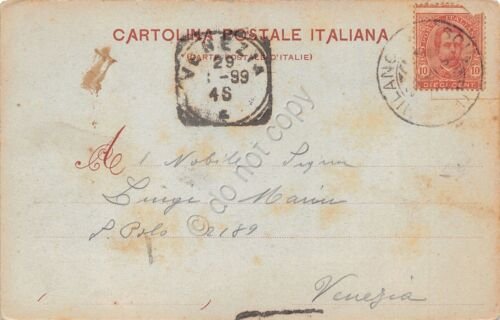 Cartolina Milano il Cenacolo 1899 ingiallita